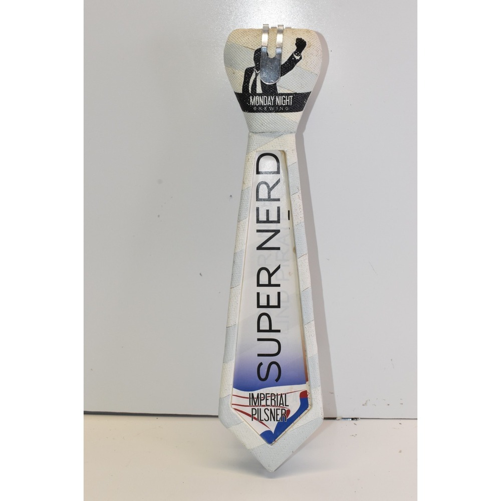 Monday Night Brewing Super Nerd Beer Tap Handle‎ Imperial Pilsner Tie Man Cave